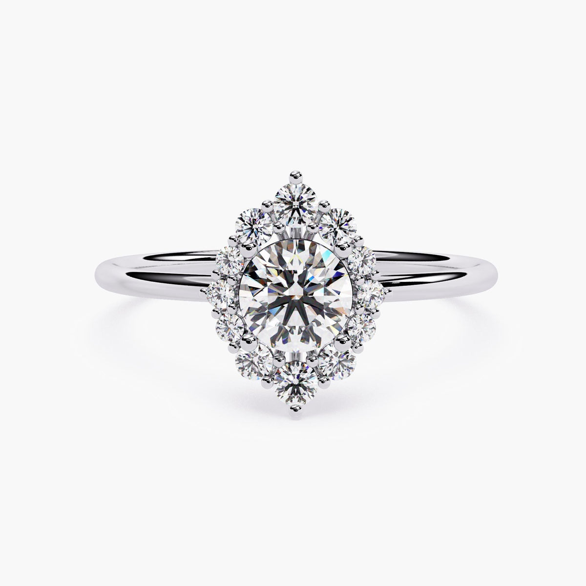 14K Gold Round Natural Diamond Solitaire Engagement Ring, 0.60 CTW