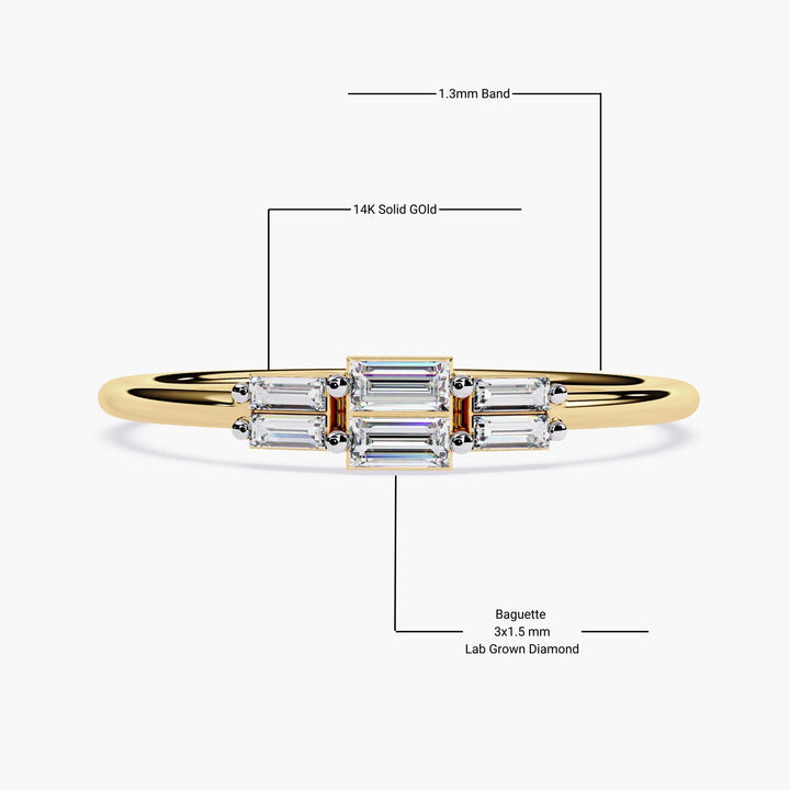 Elegant Stackable Ring Dainty Gold Band Design Lab Grown Diamond Accent Modern Wedding Collection Perfect Anniversary Gift Beautiful Engagement Ring Premium Quality Construction Fine Jewelry Essential White Yellow Rose Gold Options