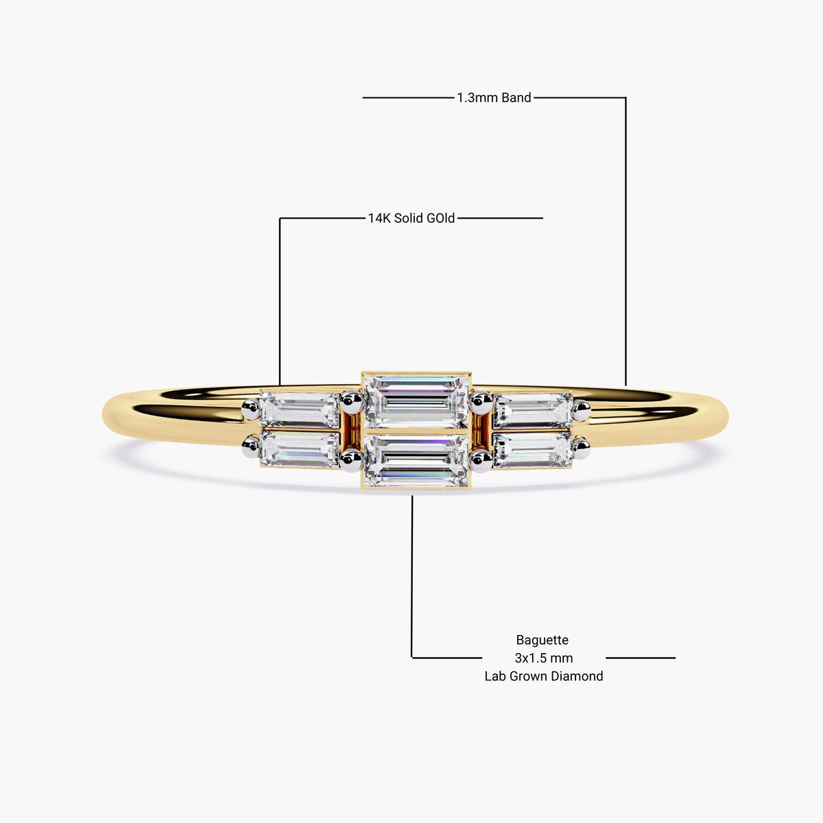 Elegant Stackable Ring Dainty Gold Band Design Lab Grown Diamond Accent Modern Wedding Collection Perfect Anniversary Gift Beautiful Engagement Ring Premium Quality Construction Fine Jewelry Essential White Yellow Rose Gold Options