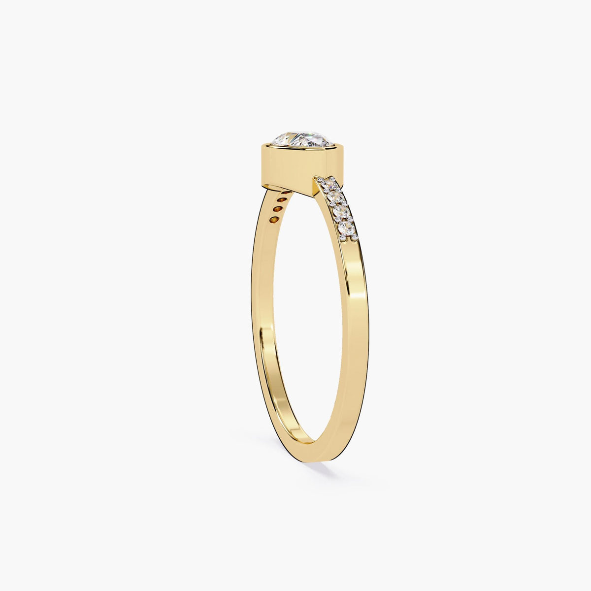 14k Gold Pear Diamond Ring | Dainty East West Bezel Natural Diamond Ring | Everyday Wear Jewelry | Stackable Engagement Ring | Gift for Her