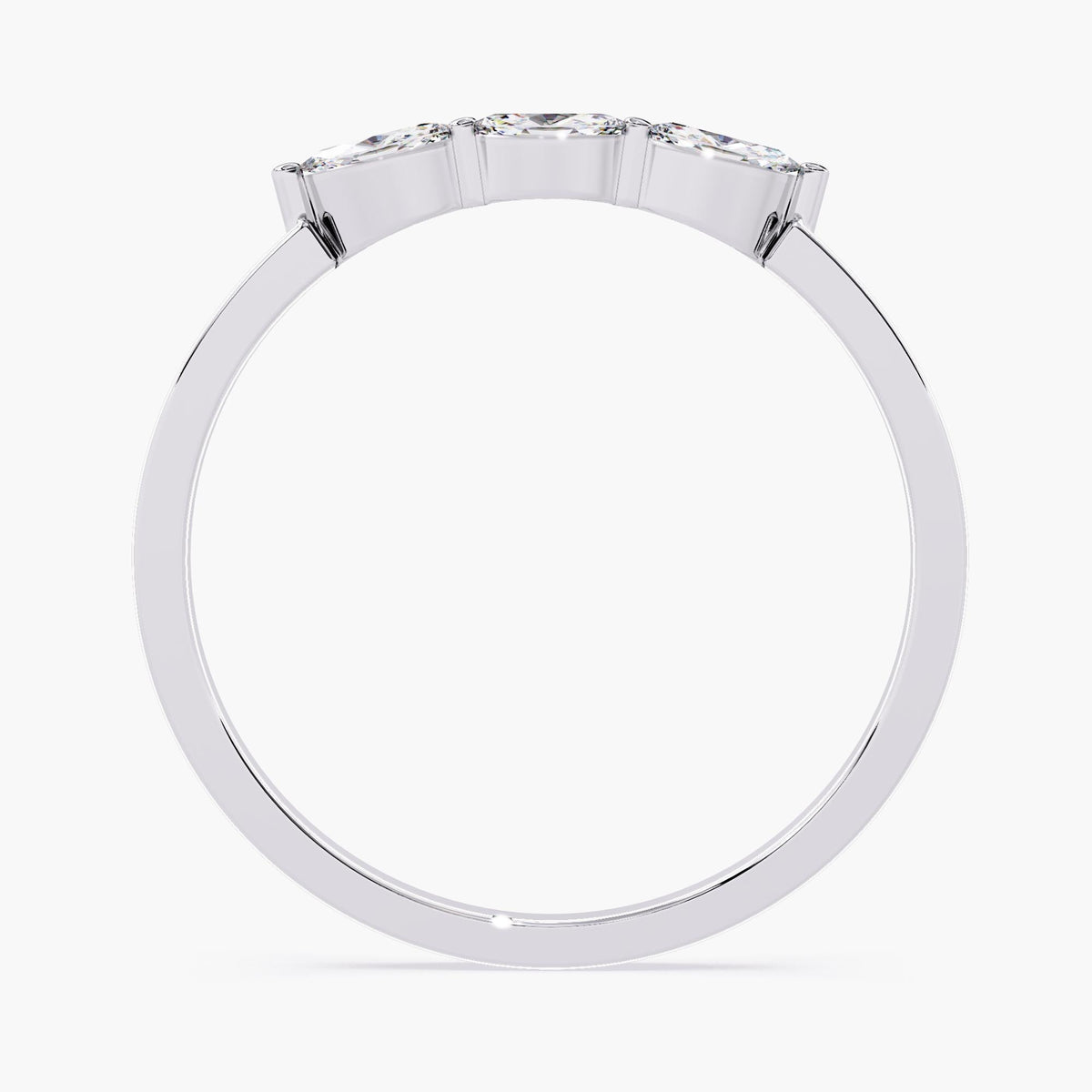 Gold Wedding Band Set Marquise Diamond Collection Three Stone Design Lab Grown Diamond Ring Premium Bridal Jewelry Modern Engagement Band Princess Cut Stones Dainty Ring Construction Perfect Wedding Gift Beautiful Stackable Design