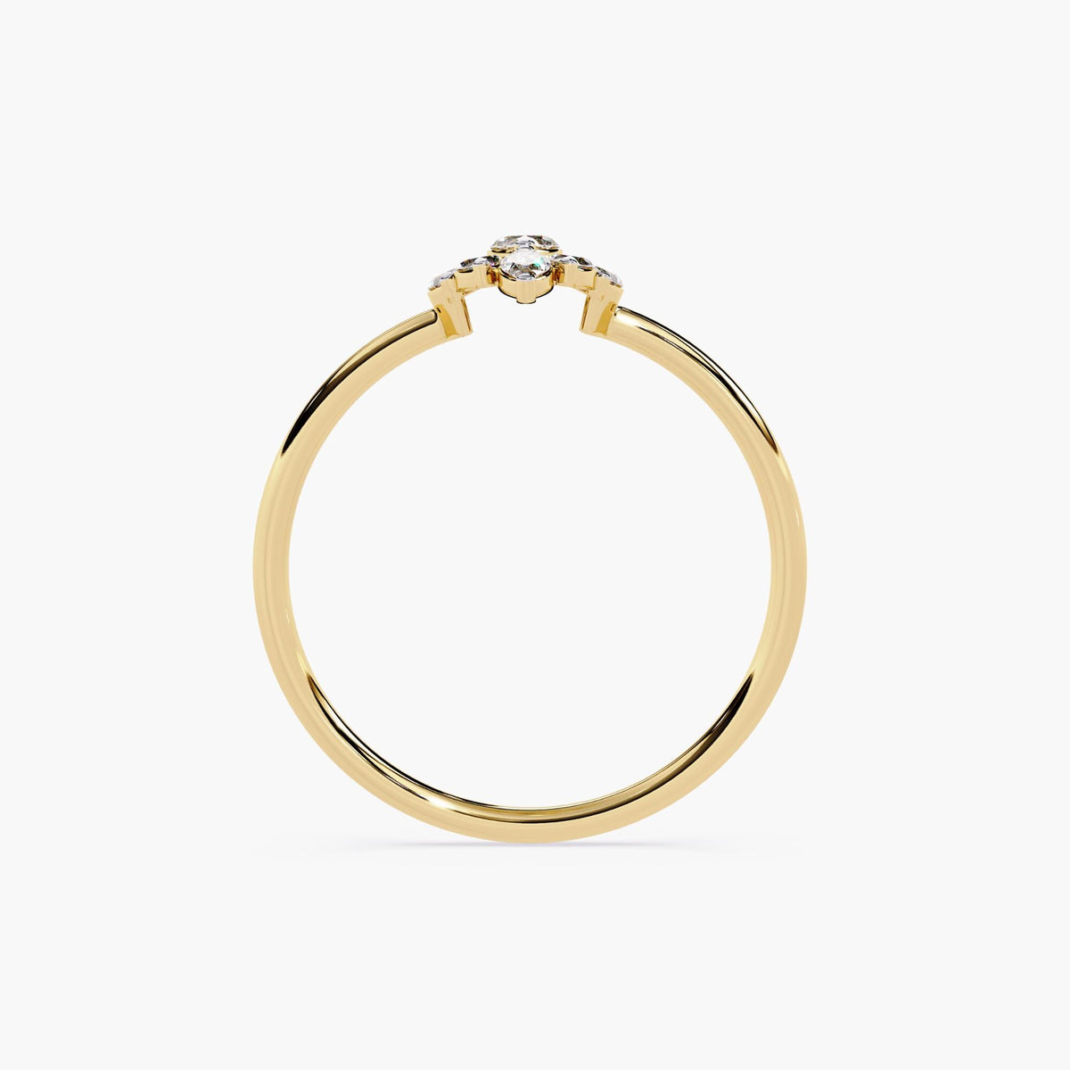 Art Deco Ring Vintage Marquise Diamond Yellow Gold Band Statement Piece Cluster Design Nine Stone Setting Large Cocktail Ring Premium Quality Construction Beautiful Handcrafted Details Classic Elegant Style Forever Ring Collection