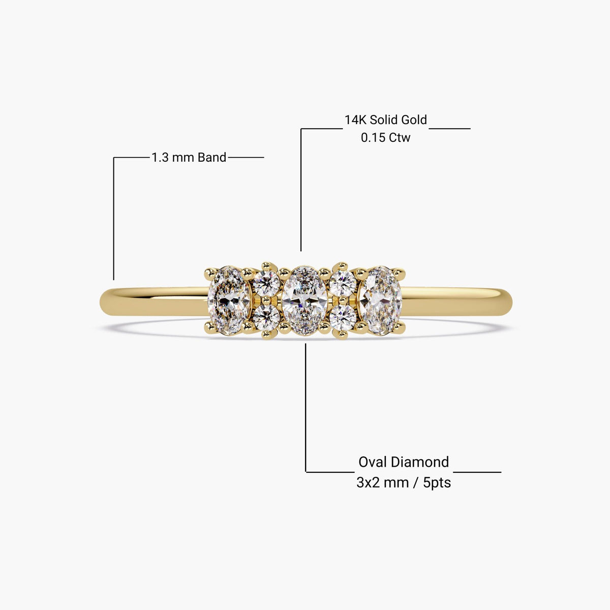 14k Gold Cluster Ring, Oval and Round Diamond Ring, 7 Stone Wedding Band, Dainty Anniversary Promise Ring for Women