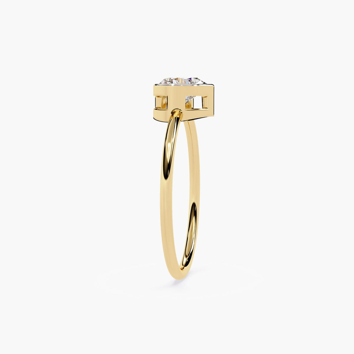 Diamond Heart Ring Gold Band Engagement Promise Piece Bezel Set Stone Premium Quality Construction Anniversary Gift Present Love Symbol