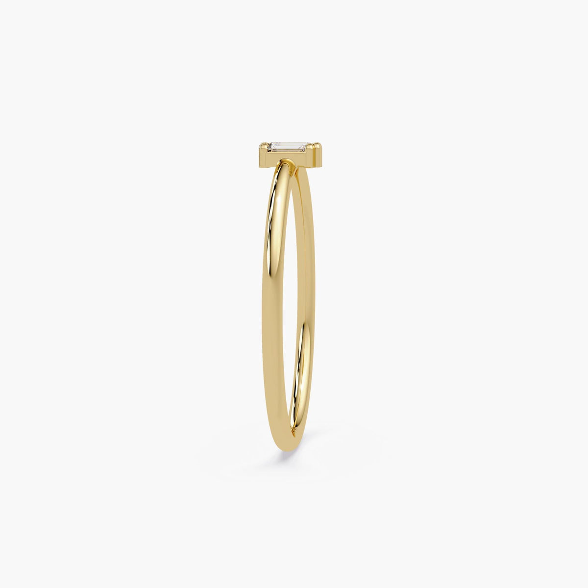 Baguette Diamond Ring, 3 Stone Diamond Ring in 14k Solid Gold, Dainty Baguette Channel Set Ring, Minimalist Ring for Her, Geometric Ring