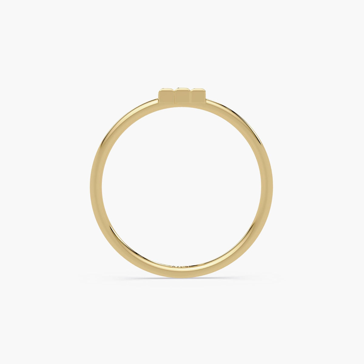 Baguette Diamond Ring, 3 Stone Diamond Ring in 14k Solid Gold, Dainty Baguette Channel Set Ring, Minimalist Ring for Her, Geometric Ring