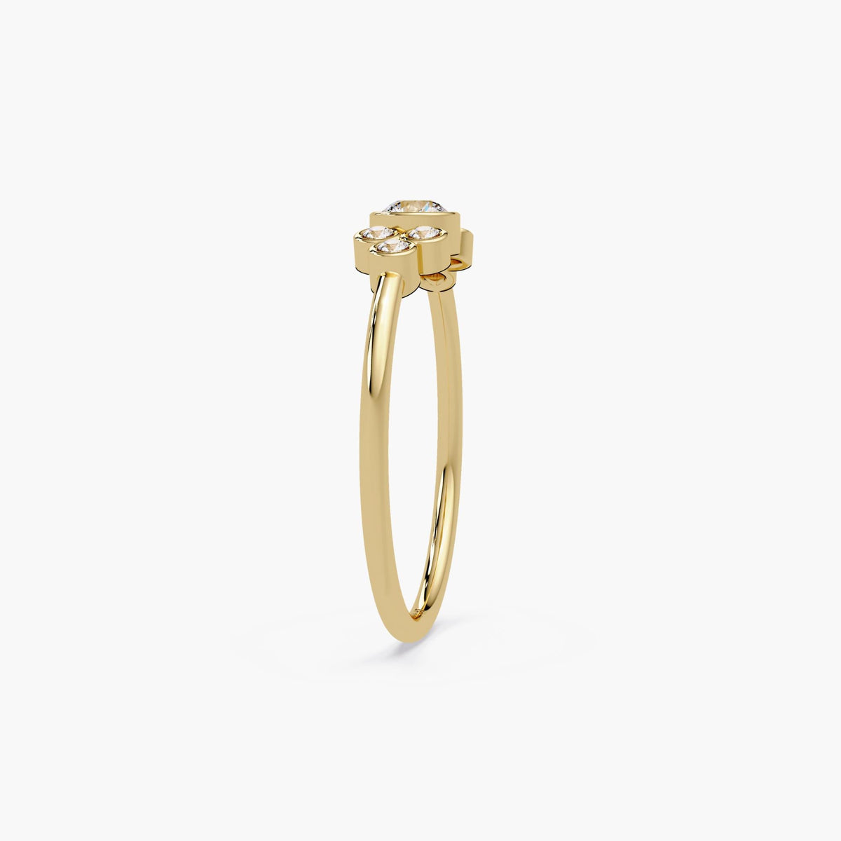 This bubble ring is a true statement piece! Crafted in 14K solid gold, it features a stunning arrangement of seven round brilliant diamonds in a playful, bezel-set design. Its polished finish and dainty band make it ideal for everyday wear, while still packing all the sparkle and charm you could ask for.