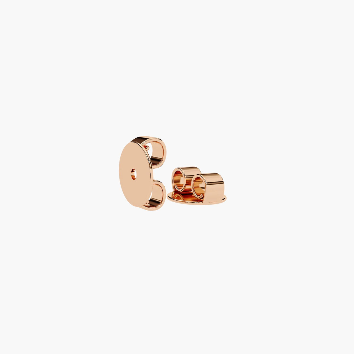 14K rose gold earring backs for comfort fit