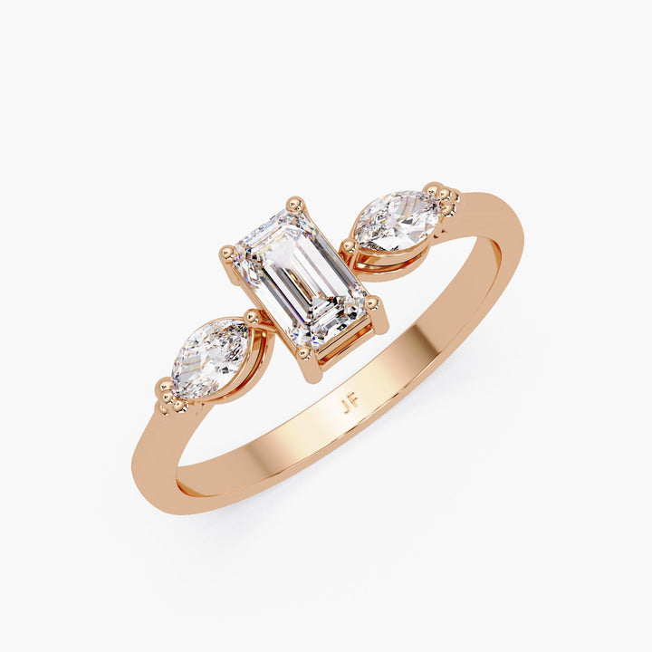 fine jewelry gold ring featuring 0.80 carat diamonds
