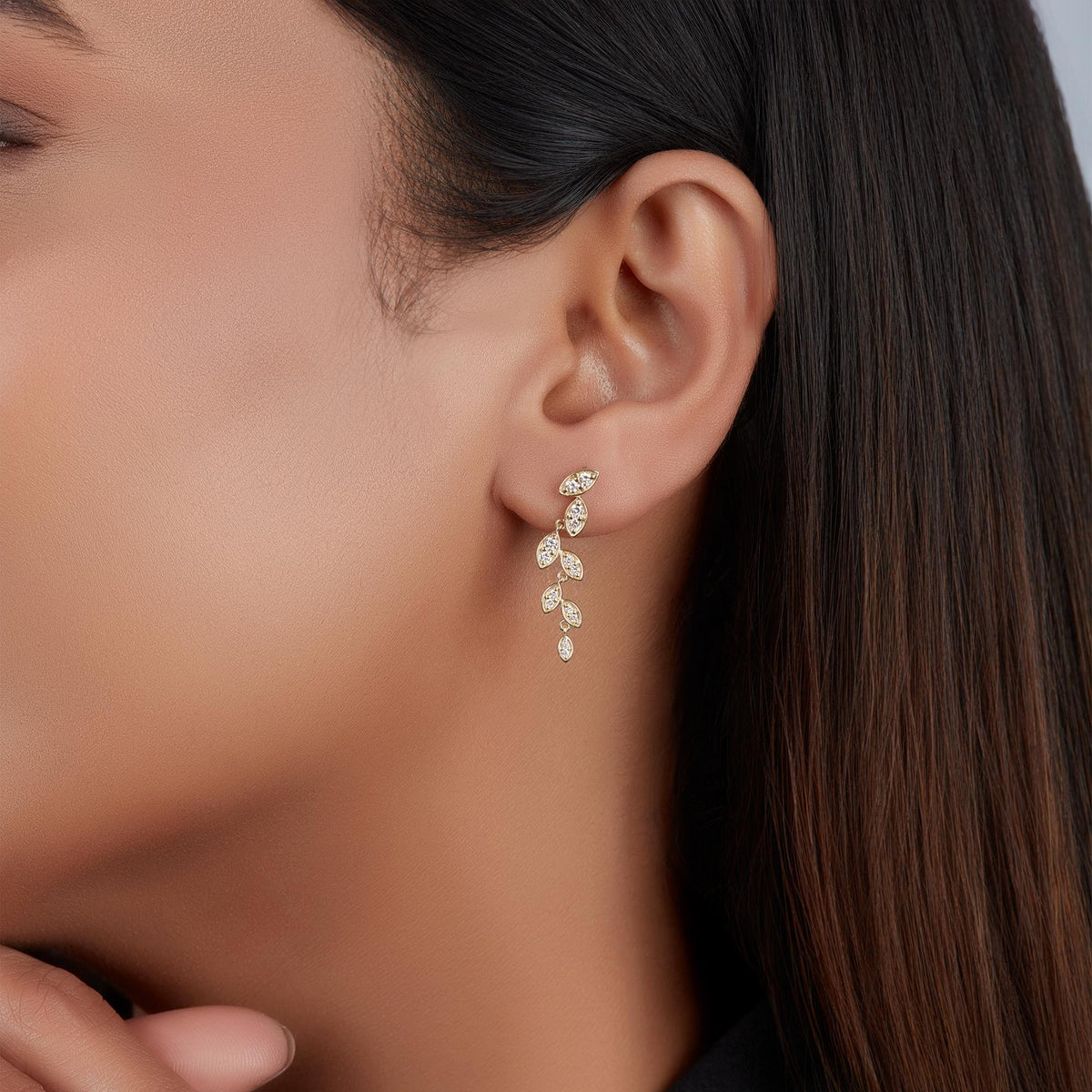 Lab-grown diamond tassel earrings symbolizing grace and timeless sophistication for special occasions.