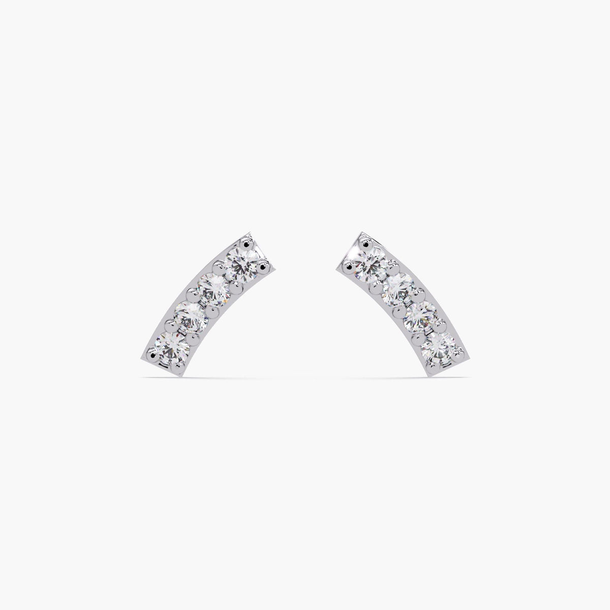 14K White Gold Natural Diamond Tiny Studs / Petite Diamond Earrings / Delicate Diamond Earrings / Mini Bar Studs 4 Diamond / 14K White Gold Bar / Solid Gold Earrings Simple / Gold Bar Diamond Earrings