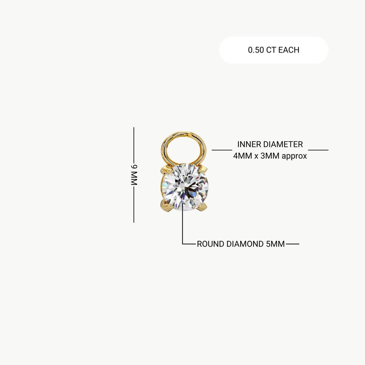 Earrings Womens Huggies Dangle / 14k Earring Charms for Hoops / Hoop Charms White Gold / Charm Earrings 14k Gold / Dangle Charm Huggie / White Gold Dangle Hoop / 14k Gold Charm Huggie Earrings / Diamond Gold Earring Charms / 14k Gold Huggie Charms