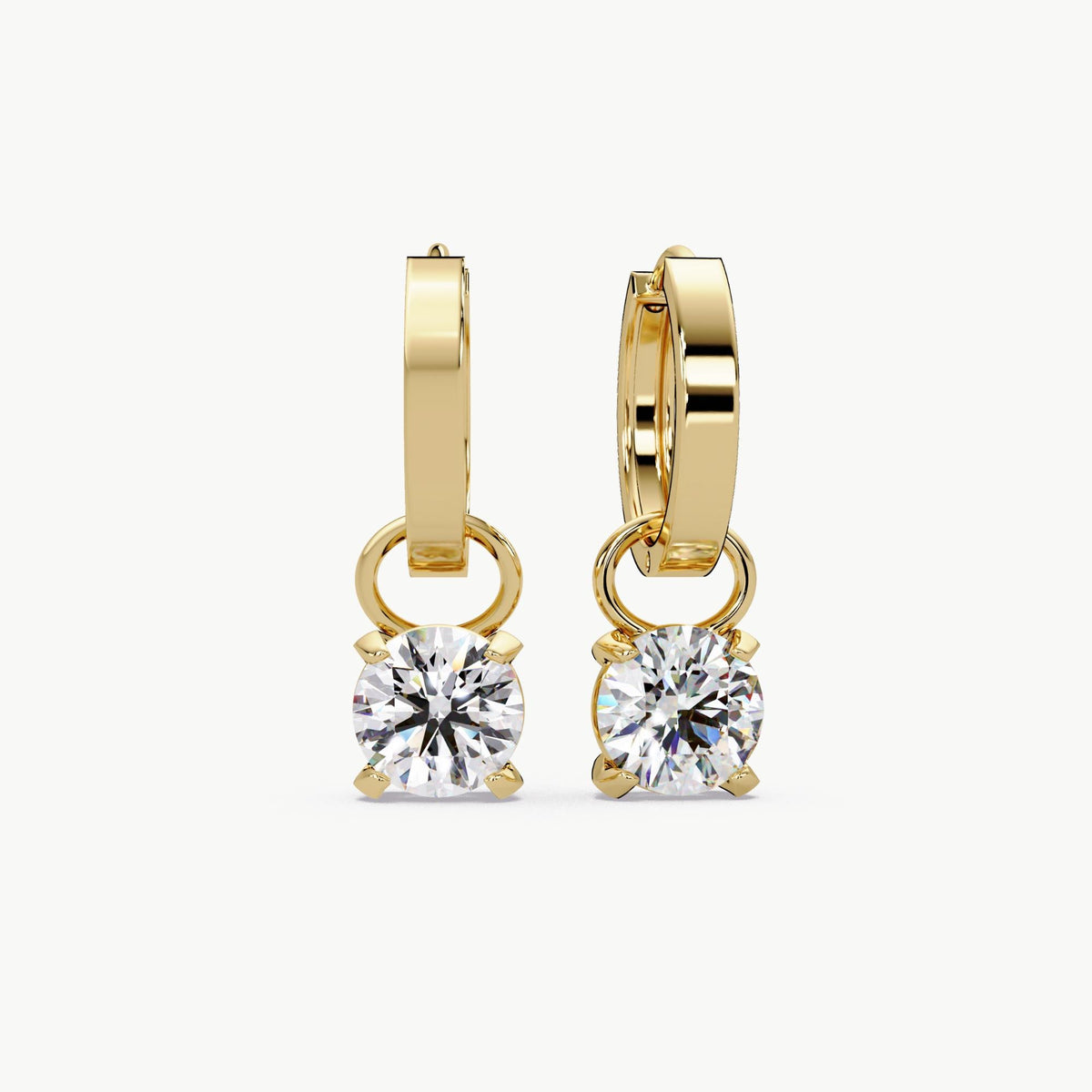 Earrings Womens Huggies Dangle / 14k Earring Charms for Hoops / Hoop Charms White Gold / Charm Earrings 14k Gold / Dangle Charm Huggie / White Gold Dangle Hoop / 14k Gold Charm Huggie Earrings / Diamond Gold Earring Charms / 14k Gold Huggie Charms