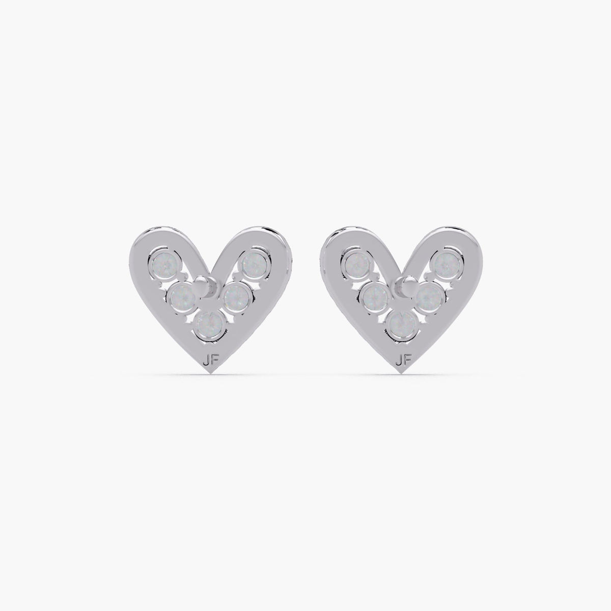 Heart Earring Gold Diamond / Diamond Heart Shaped Earring / Diamond Heart Studs / Heart Cut Earrings / Love Earrings
