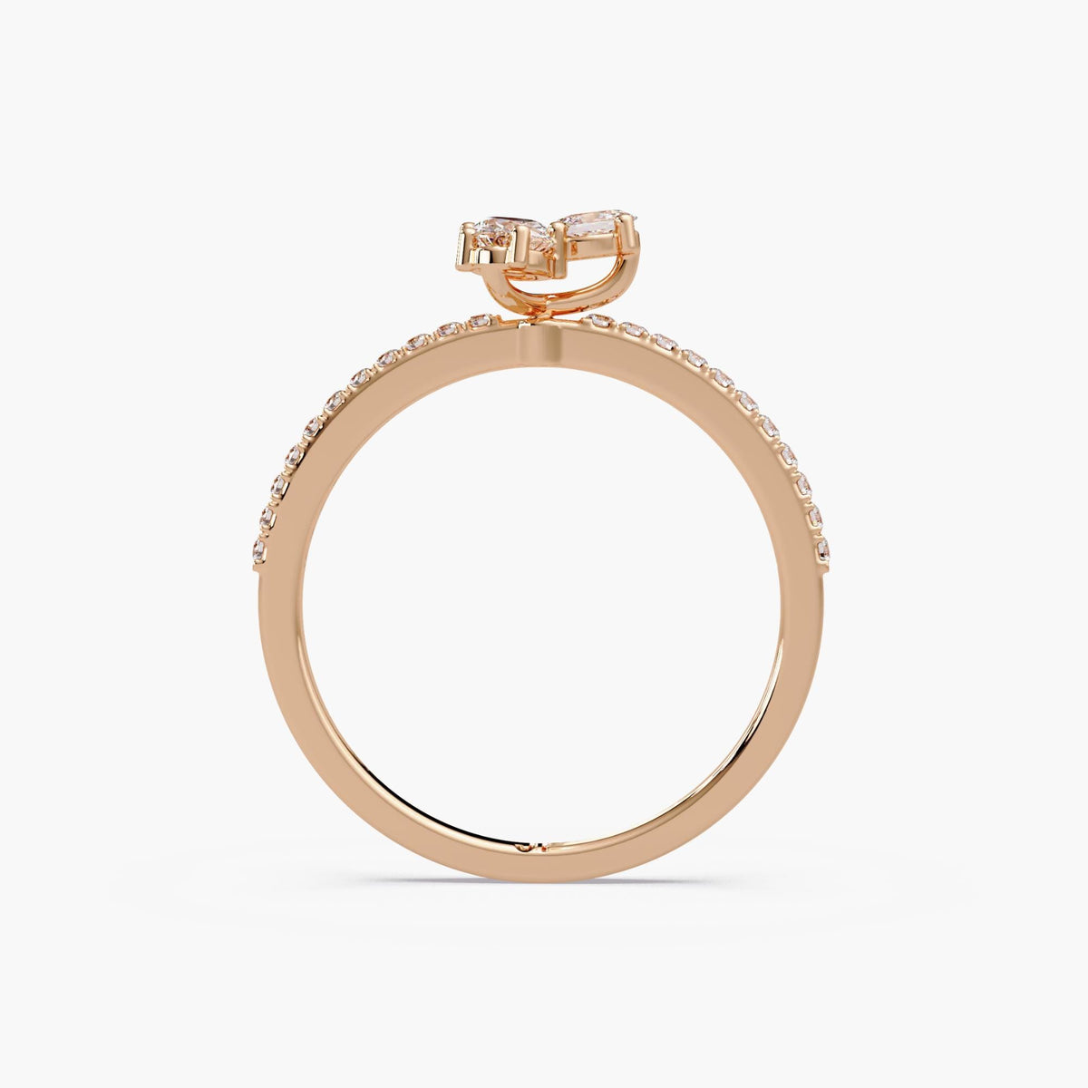 14K Gold Tiny Lab Diamond Ring / Oval Trio Design Ring  / 14K Gold Cute Ring /  Oval Ring Real Gold / Promise Ring Oval Cut /  Dainty Diamond Rings for Women