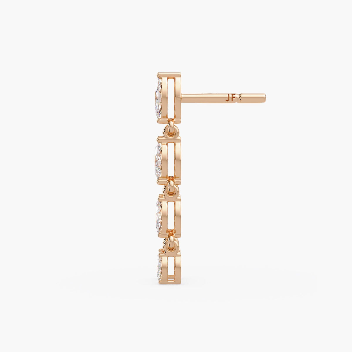 14K Rose Gold Drop earrings marquise / Lab grown diamond long earrings / Diamond dangle earrings simple / Gold dangly earrings with diamond / Cascading diamond earrings / Marquise earrings for bridal / Bridal earrings gold simple / Wedding earrings marquise / Tassel diamond earrings / Diamond danglers / Earrings for bride / Womens diamond earrings / Formal wear earrings / Bride minimal earrings / Sparkle wedding earrings / Diamond gift earrings