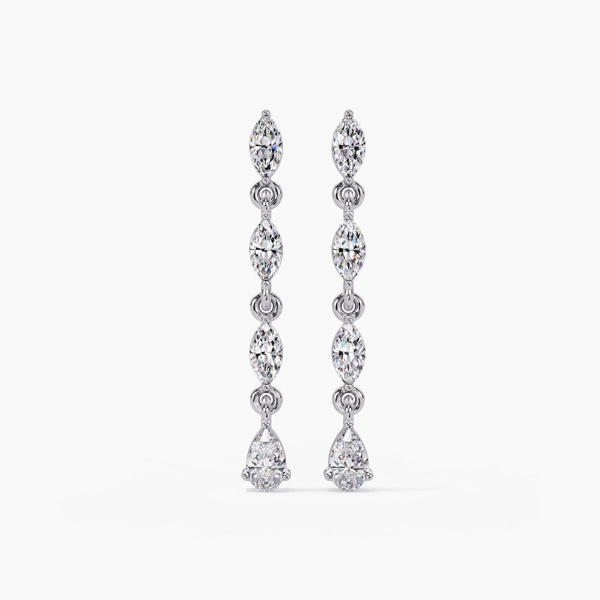 14K Gold Lab diamond fancy earrings, diamond earrings lab grown drops, lab marquise stud, lab diamond ring earrings, long lab diamond earring, diamond earring set marquise