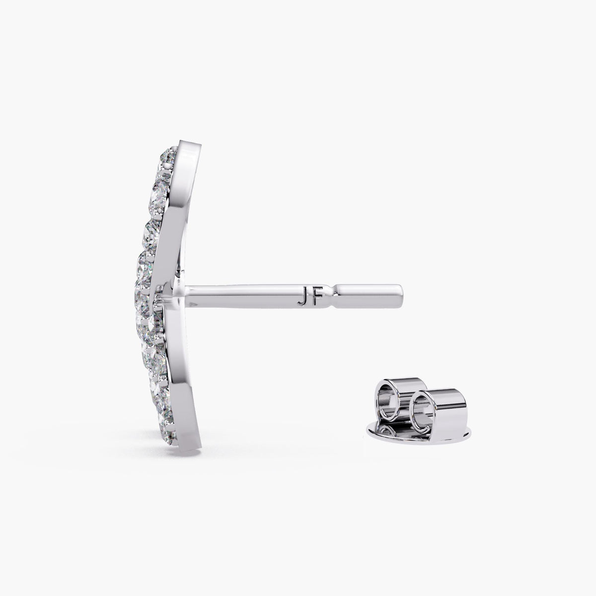 0.50CTW Lab Diamond Infinity Stud Earrings, 14K Gold Pave Love Earrings