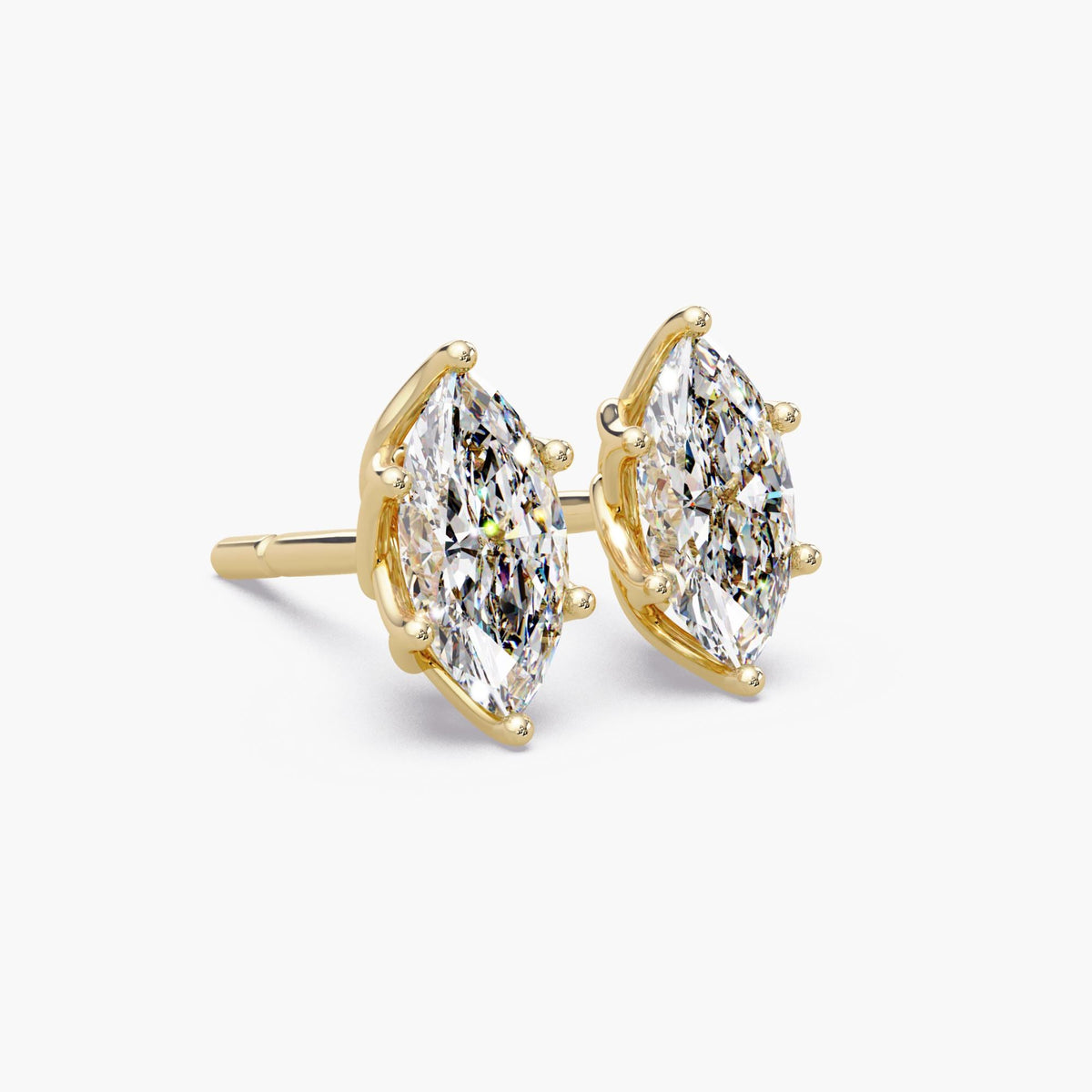 marquise lab diamond stud earrings 14k gold / marquise diamond studs 1 ctw 2 ctw 3 ctw 4 ctw / lab grown marquise diamond earrings IGI certified / marquise cut diamond stud earrings VS EF / 6 prong marquise diamond studs / elongated marquise diamond stud earrings / solitaire marquise diamond studs / everyday diamond stud earrings gold / stackable marquise stud earrings / first piercing diamond studs / second hole diamond studs