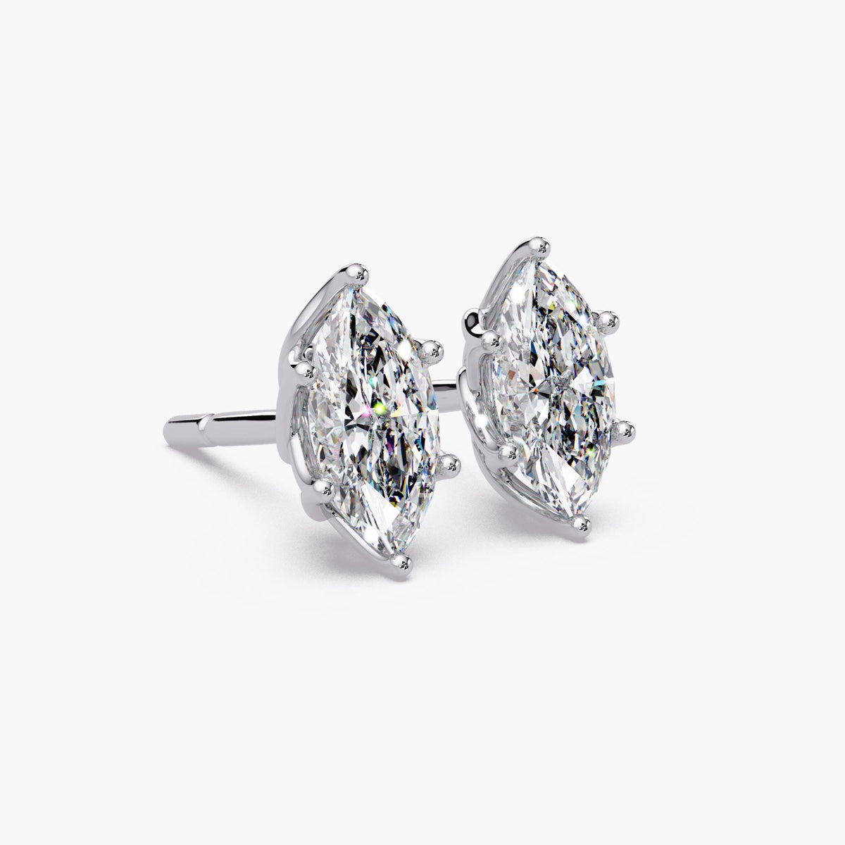 marquise lab diamond stud earrings 14k gold / marquise diamond studs 1 ctw 2 ctw 3 ctw 4 ctw / lab grown marquise diamond earrings IGI certified / marquise cut diamond stud earrings VS EF / 6 prong marquise diamond studs / elongated marquise diamond stud earrings / solitaire marquise diamond studs / everyday diamond stud earrings gold / stackable marquise stud earrings / first piercing diamond studs / second hole diamond studs