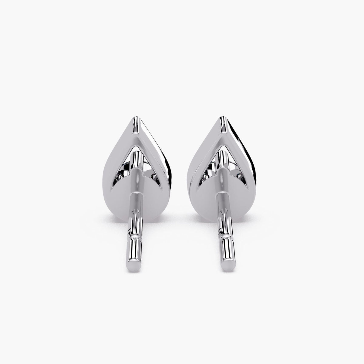diamond stud earrings back view / teardrop stud earrings gold / modern diamond stud earrings