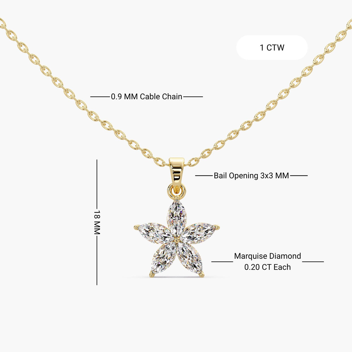diamond flower necklace / marquise diamond flower necklace / 14k gold diamond flower necklace / lab diamond flower pendant / marquise lab diamond necklace / floral diamond necklace gold / dainty diamond flower pendant / cluster diamond flower necklace