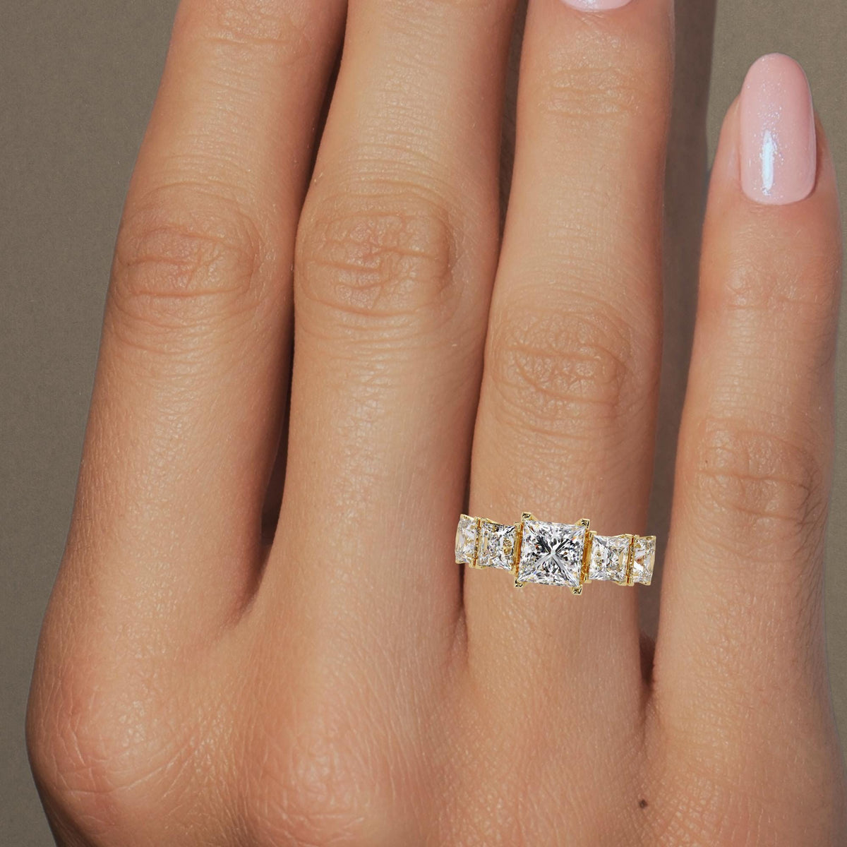 6ctw diamond band / 2 carat center diamond band / igi certified diamond ring / big diamond wedding band / wide diamond band ring / multi stone diamond band