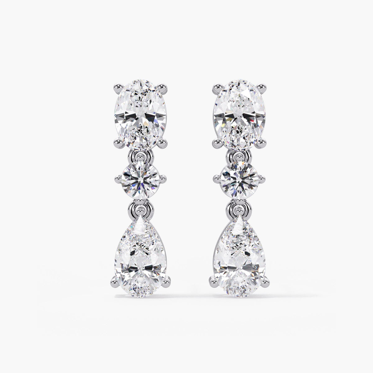 3 Diamond Drop Earrings, 14K White Gold pear diamond earrings, teardrop diamond earrings, lab diamond drop earrings, pear shaped earrings, diamond dangle earrings, minimalist diamond earrings, bridal drop earrings, wedding jewelry earrings, fine jewelry earrings, gold diamond earrings, classic drop earrings, gift earrings for her, anniversary jewelry gift, timeless diamond earrings, stylish drop earrings