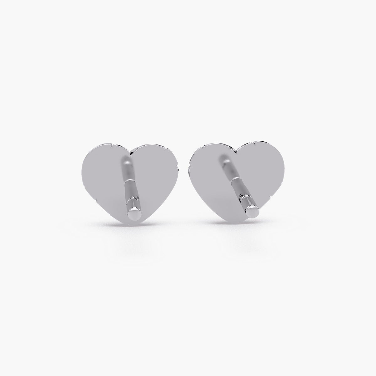 gift for her earrings / heart shape diamond studs / small diamond stud earrings