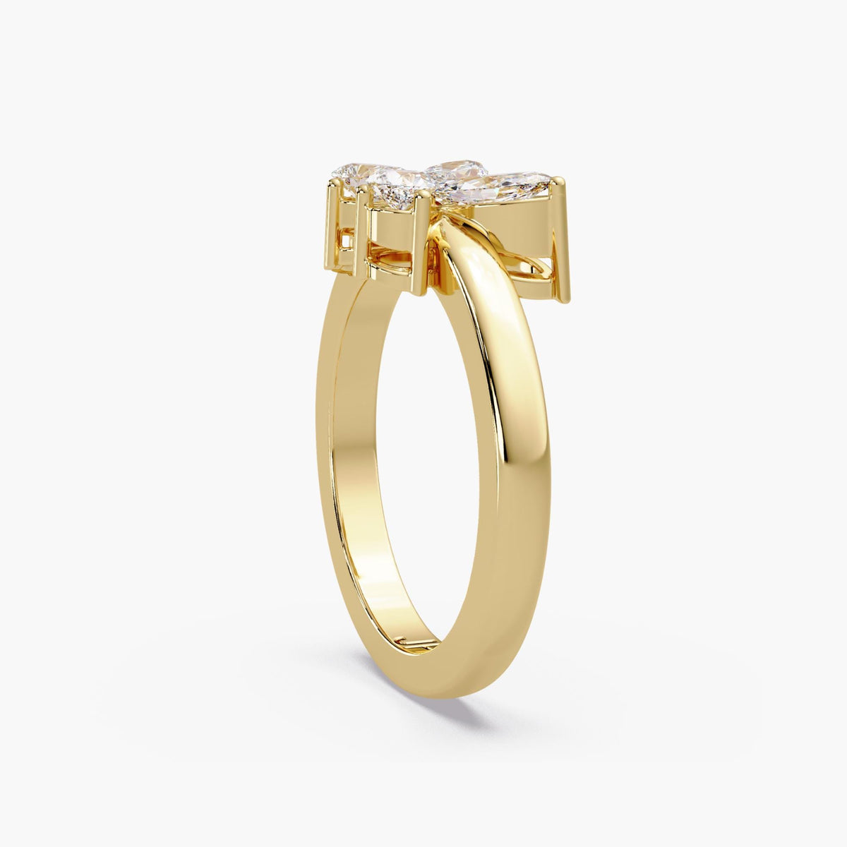 butterfly statement ring/modern diamond ring/lab diamond jewelry/gold fashion ring/diamond butterfly jewelry