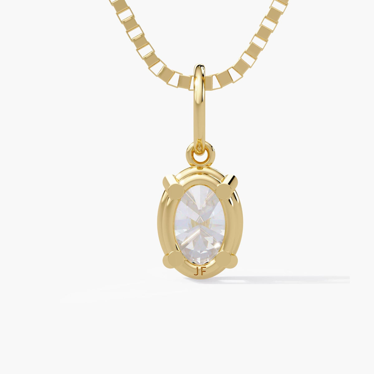 lab grown diamond pendant / oval solitaire necklace / solitaire diamond pendant / lab created diamond pendant oval / diamond pendant with chain / certified lab grown necklace / gold diamond pendant / 1 carat diamond solitaire necklace / oval lab grown necklace / lab grown diamond necklace