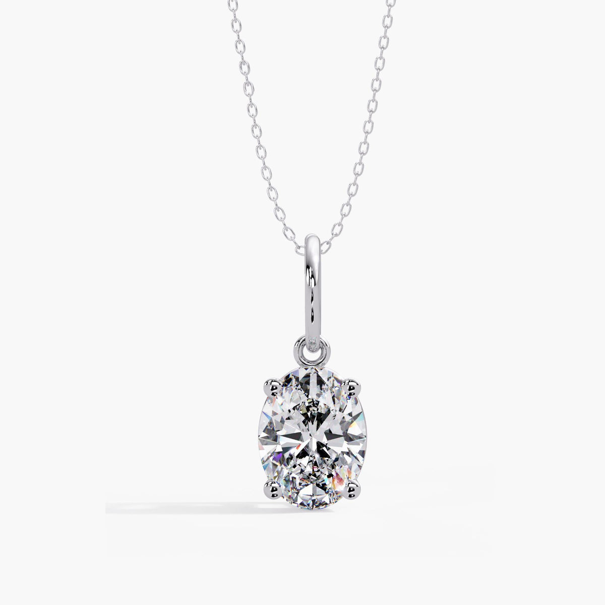 lab grown diamond pendant / oval solitaire necklace / solitaire diamond pendant / lab created diamond pendant oval / diamond pendant with chain / certified lab grown necklace / gold diamond pendant / 1 carat diamond solitaire necklace / oval lab grown necklace / lab grown diamond necklace