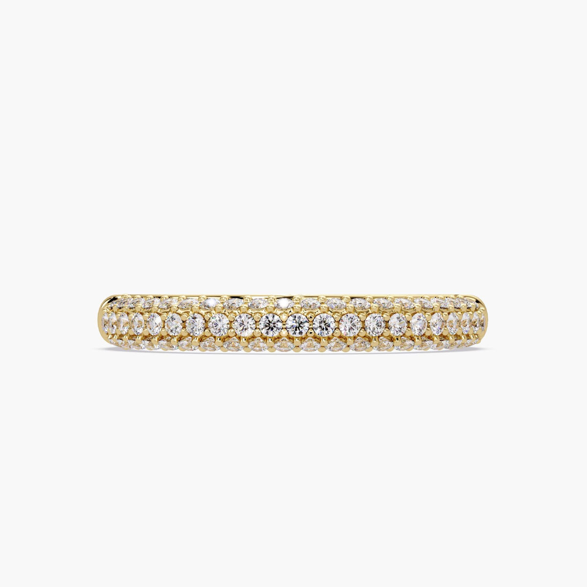 Lab grown diamond wedding set with pavé diamond accents