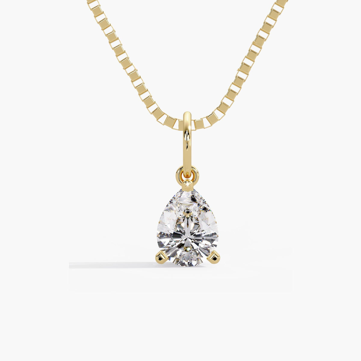 Pear Diamond Pendant, Pear Diamond Charm, Lab Grown Diamond Pendant, Pear Diamond Necklace, Pear Shaped Diamond Pendant, IGI Certified Diamond Necklace, Lab Diamond Pendant, 14K Gold Solitaire Diamond Pendant, Pear Cut Lab Diamond Pendant