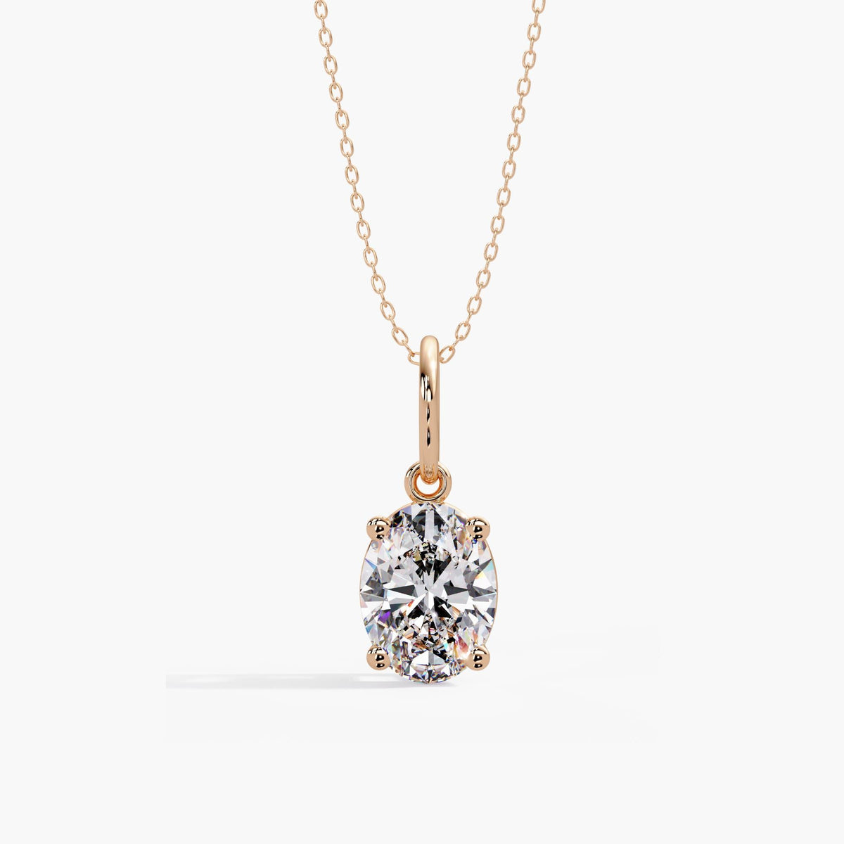 lab grown diamond pendant / oval solitaire necklace / solitaire diamond pendant / lab created diamond pendant oval / diamond pendant with chain / certified lab grown necklace / gold diamond pendant / 1 carat diamond solitaire necklace / oval lab grown necklace / lab grown diamond necklace