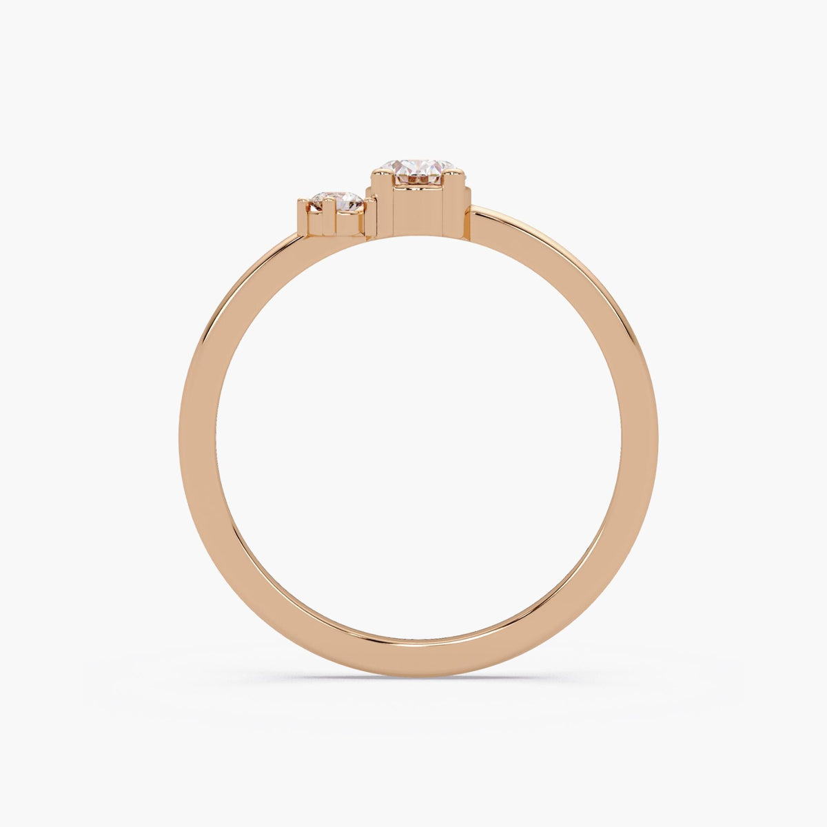 A gold ring with a small diamond in the center.
