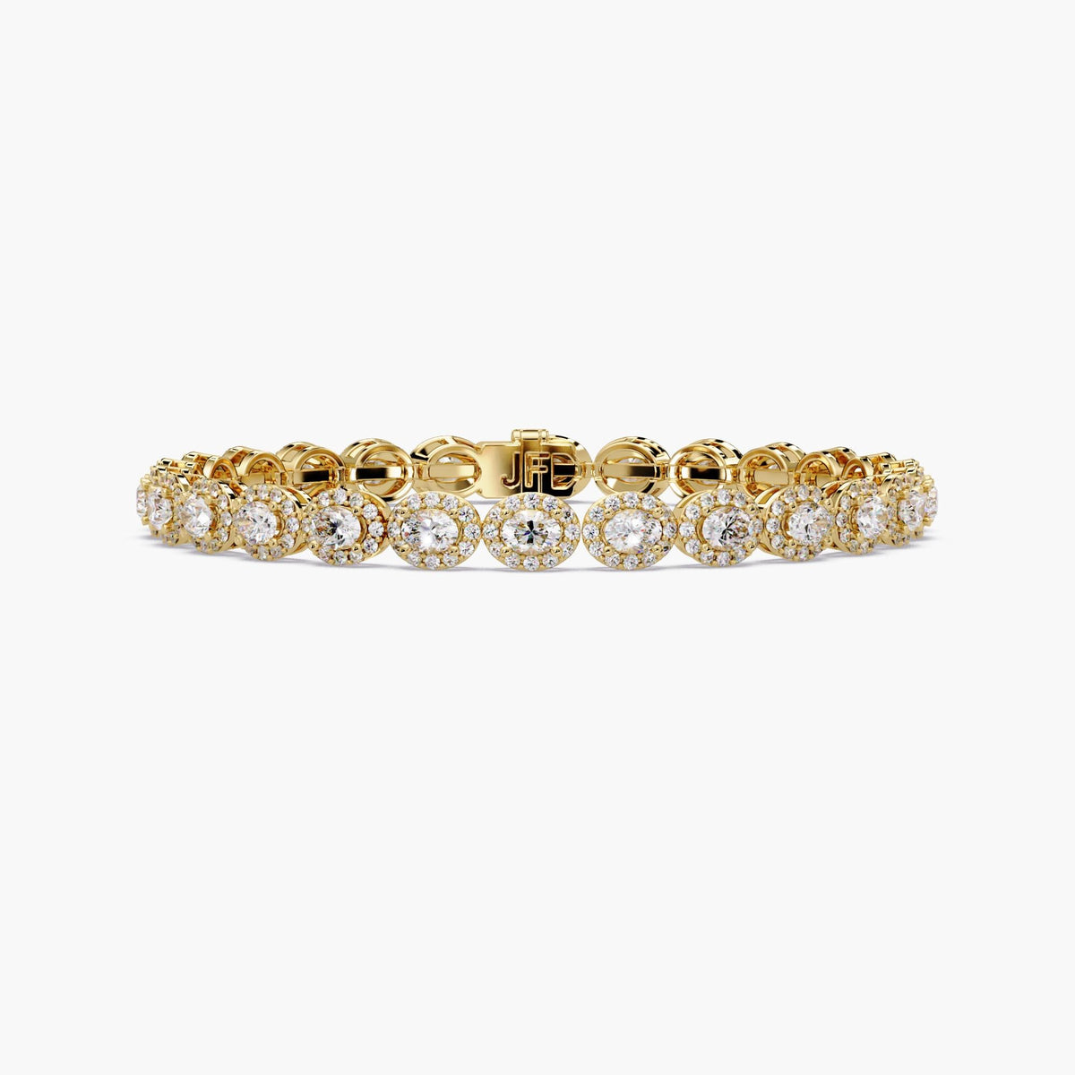 Oval Halo Tennis Bracelet / Luxury Diamond Bracelet for Women