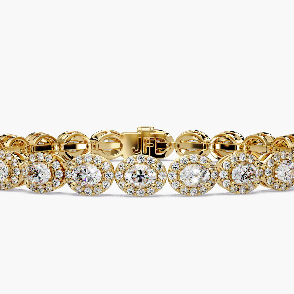 Oval Diamond Tennis Bracelet / 14K Gold Lab Grown Diamond Bracelet