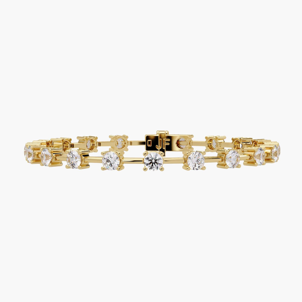 4.75 CTW round diamond tennis bracelet with 4 mm lab grown diamonds