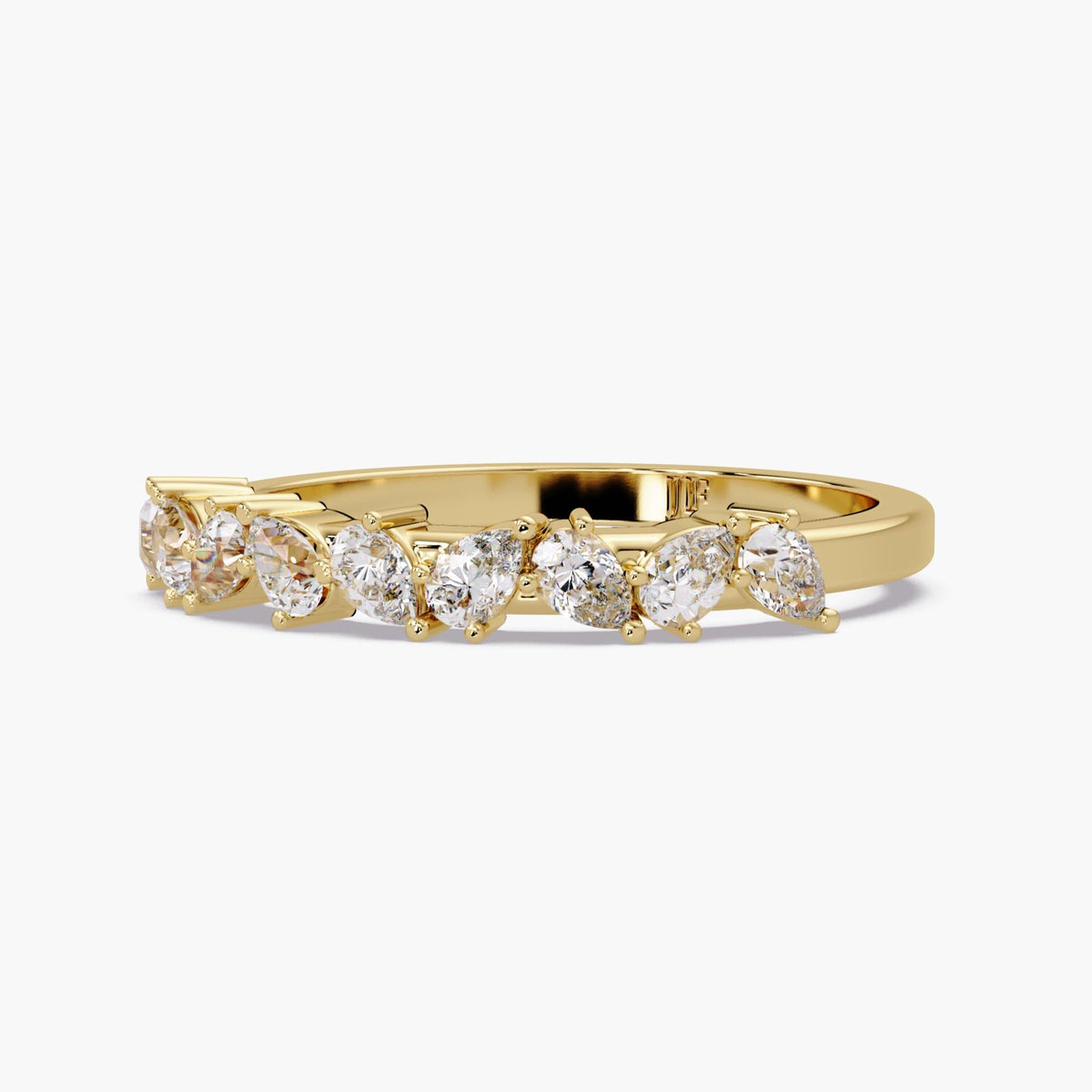 Stackable Pear Diamond Ring in 14K Yellow Gold with 0.30 CT Lab Grown Diamonds