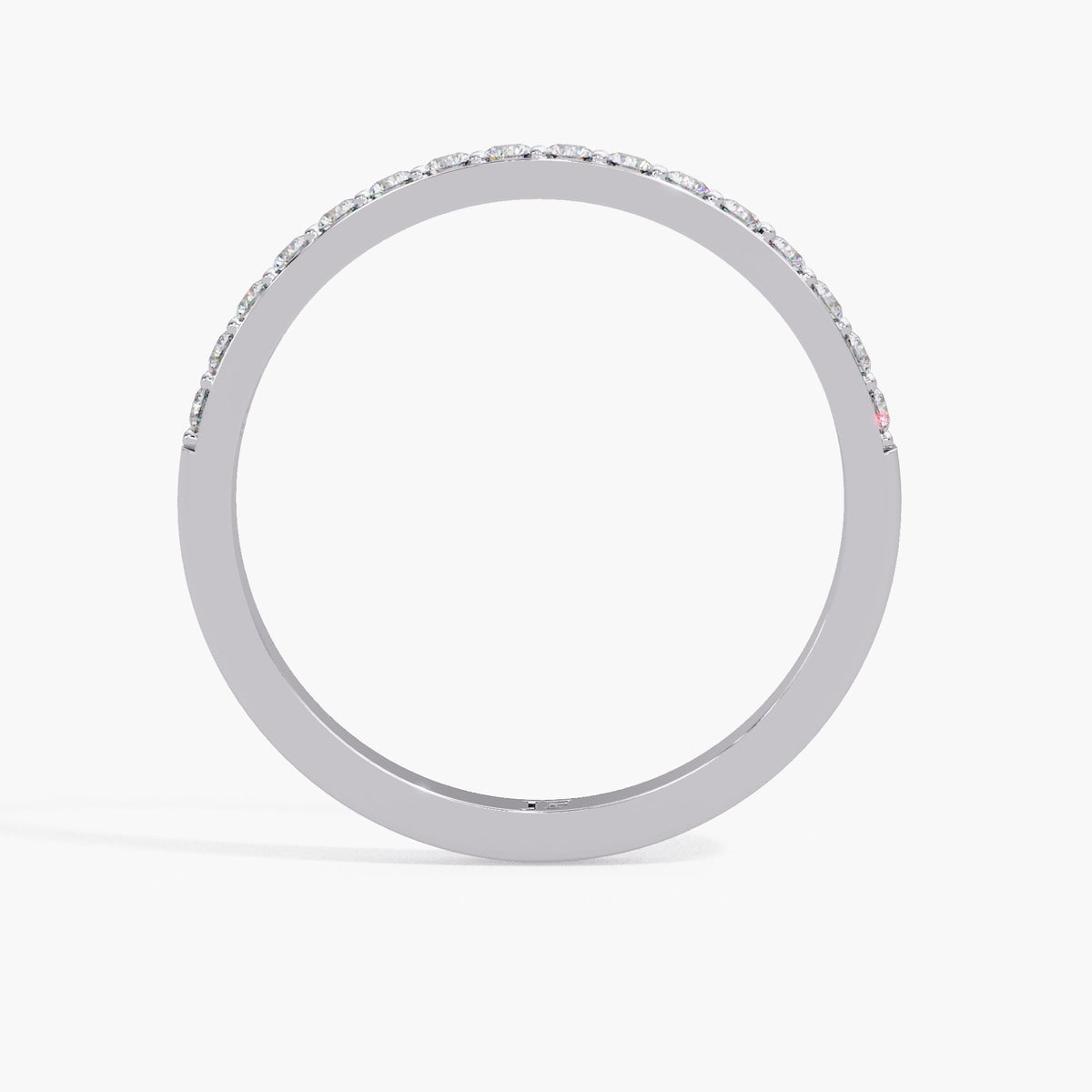 14K Diamond Wedding Band / Half Eternity Diamond Band / Bridal Wedding Ring / Stackable Diamond Ring / Round Diamond Band