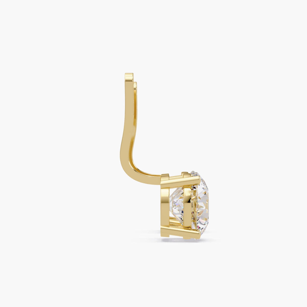 Transform your favorite stud earrings into diamond drop earrings with these adjustable 14K gold earring jackets, each featuring a round lab-grown diamond.