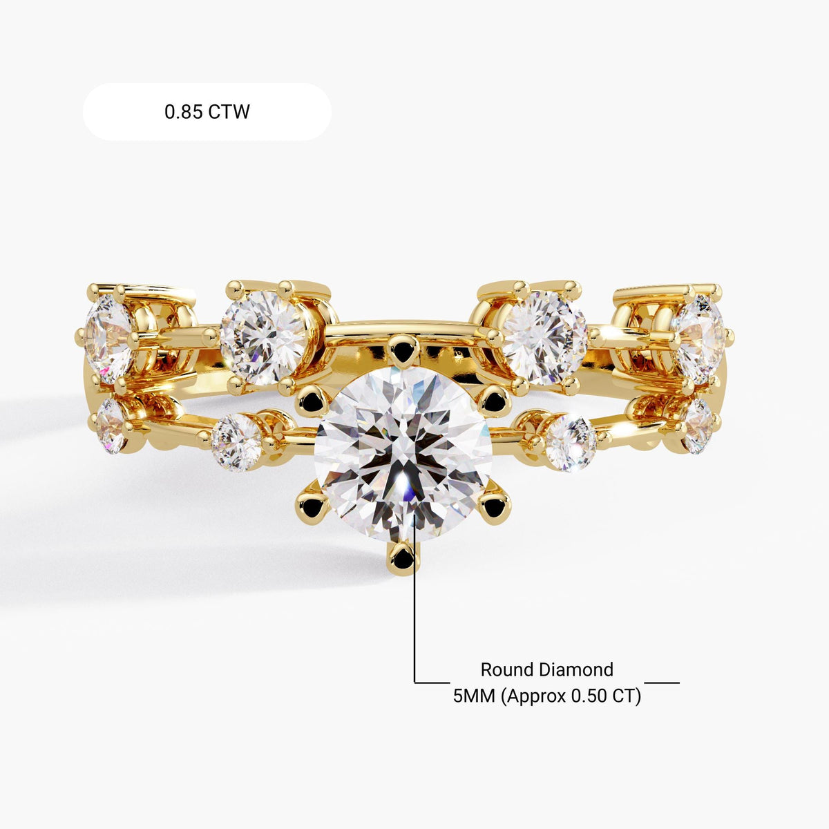 14k yellow gold Scattered ring / Gold band with scattered diamonds / Diamond cluster band / Unique diamond cluster ring / Confetti diamond ring / Diamond dot ring / Gold wedding with diamonds