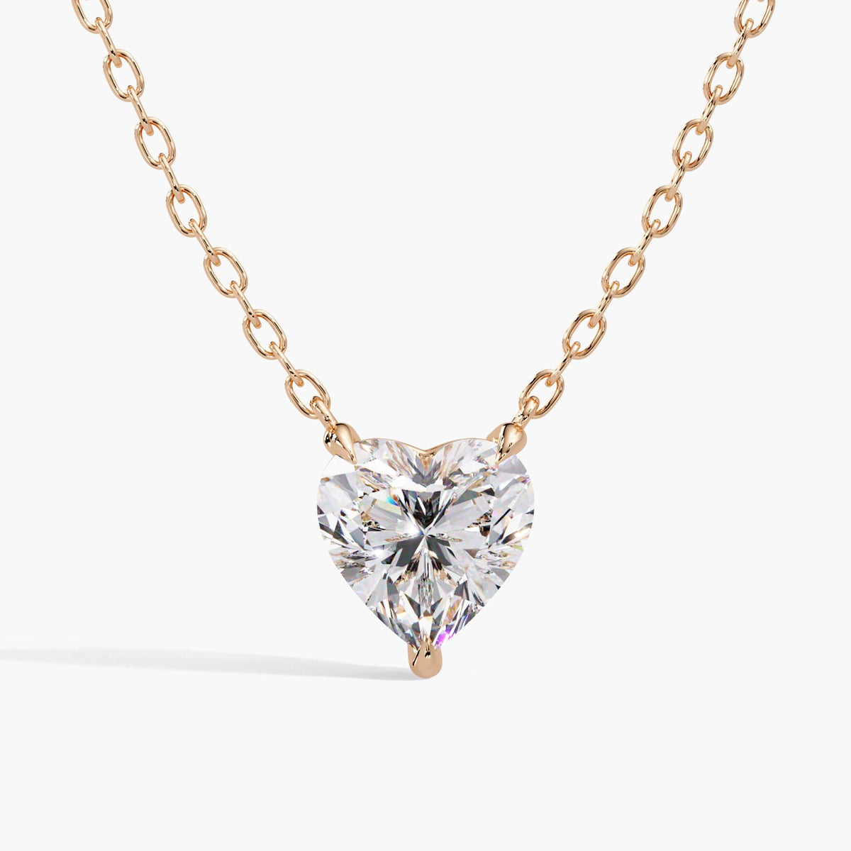 Heart Necklace Lab Diamond / Heart Shape Diamond Pendant / Heart Pendant Lab Grown / Diamond Heart Pendant Necklace