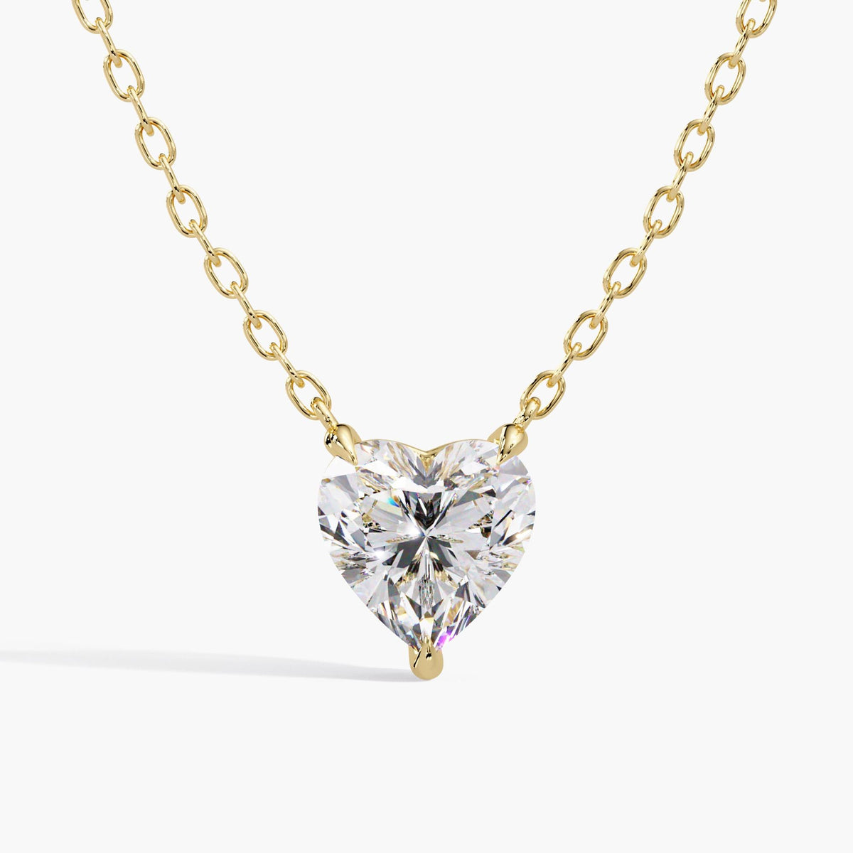 Heart Cut Lab Grown Diamond Necklace / Heart Shaped Diamond Pendant / Lab Grown Diamond Heart Pendant Necklace