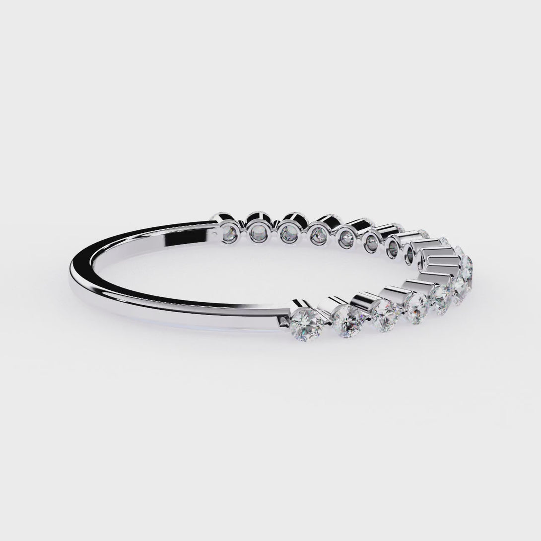 Micro Pave Eternity Ring | Natural Diamond | 14K Gold