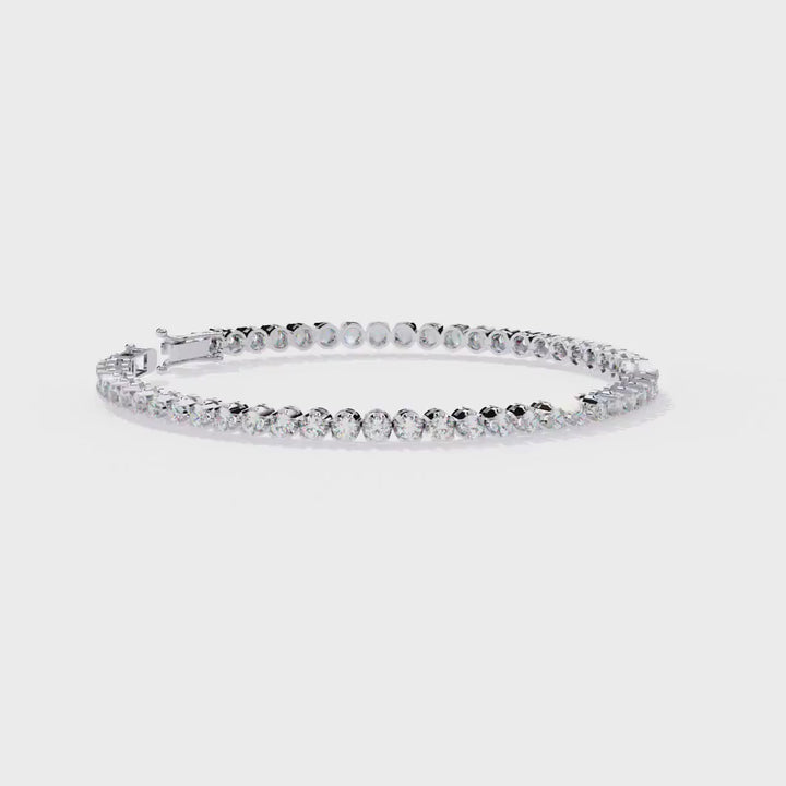 2.75 Ct Lab Grown Diamond Tennis Bracelet: 14K Gold Wedding Jewelry