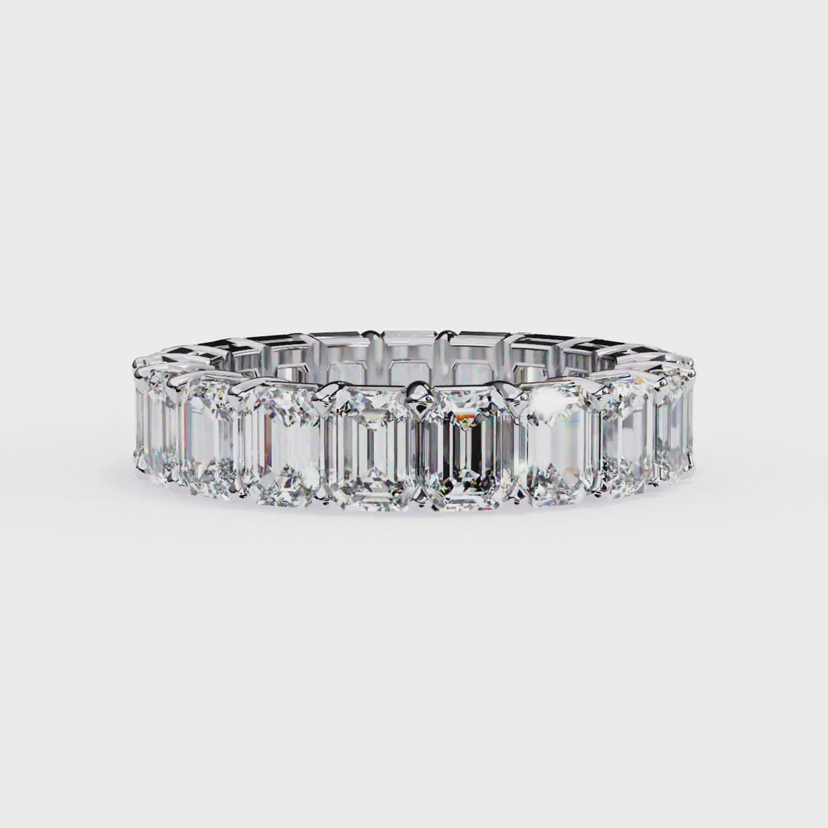 Emerald-Cut Eternity Band Ring | Lab Grown Diamond | 14K Gold