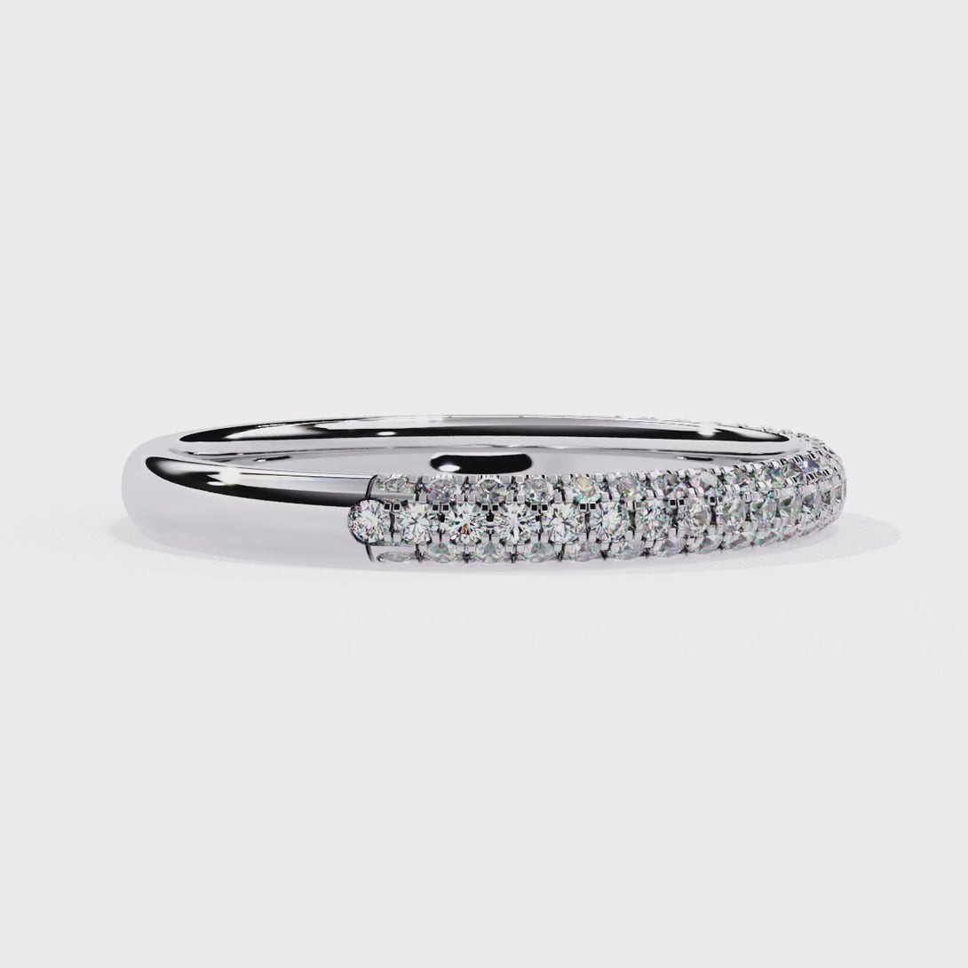 Half Eternity Band | Natural Diamond | 14K Gold