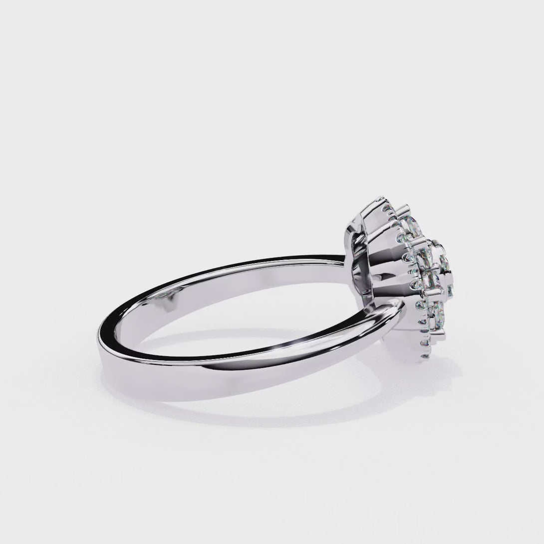 Floral Cluster Ring | Lab Grown Diamond | 14K Gold